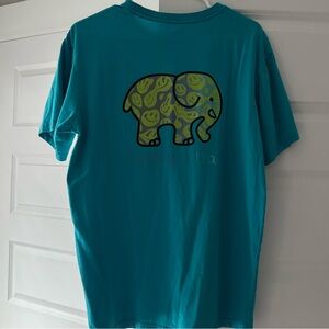 Ivory Ella Blue Short Sleeve Tee Casual Crew Neck